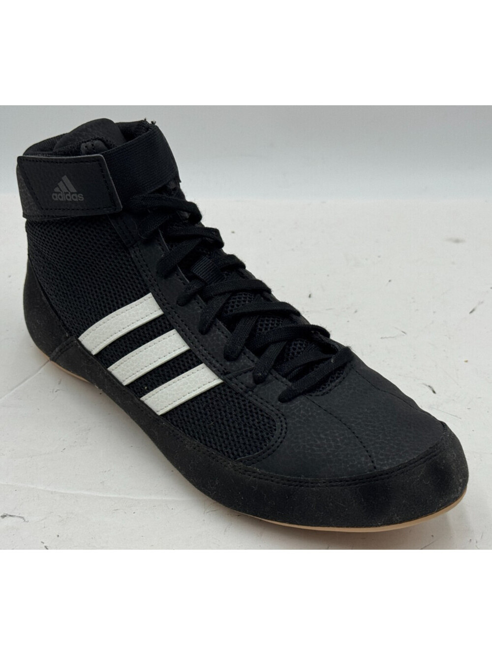 Adidas HVC Men's Wrestling Shoes Size 8 Black White Sneakers AQ3325